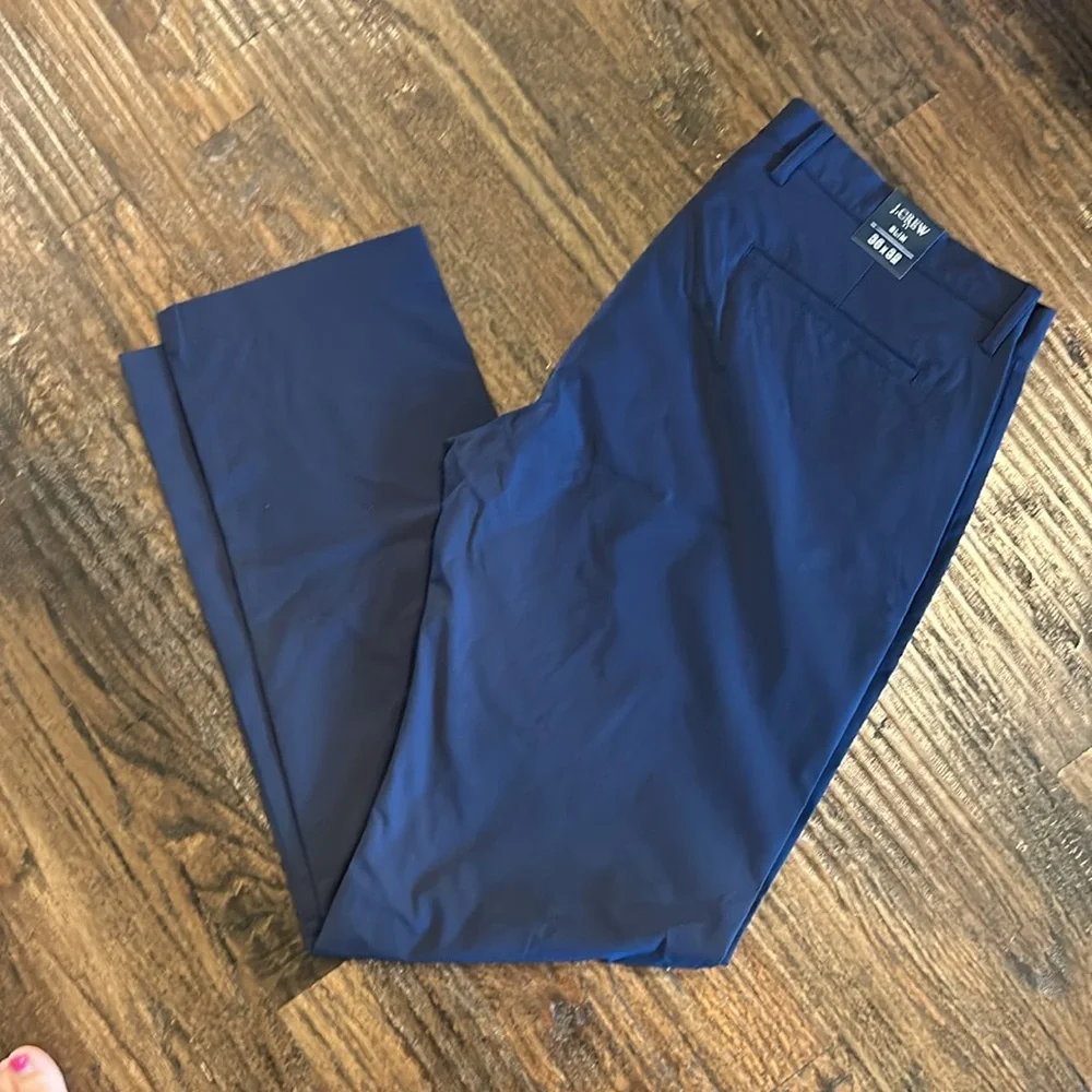 BNWT J Crew Slim Tech Pants in Navy Blue 36x32 - Picture 3 of 7
